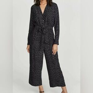 Rails Black Zebra Print Jumpsuit